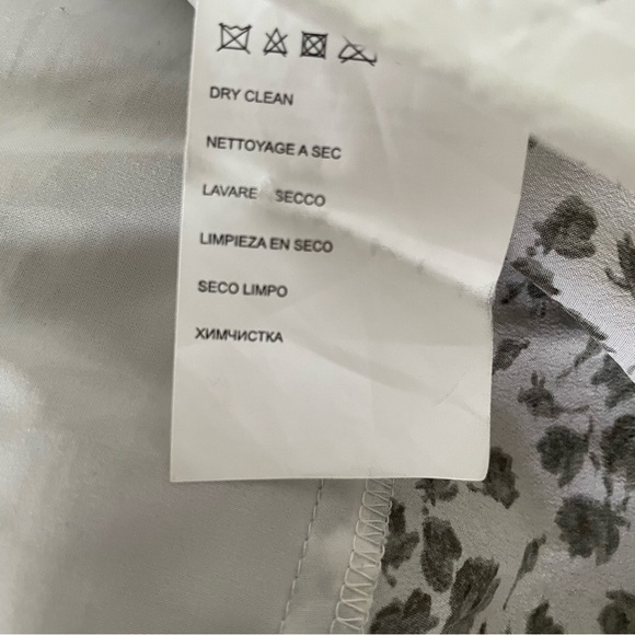 Club Monaco silk gray floral tiered skirt - Picture 11 of 11